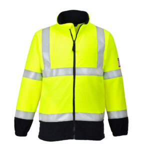 Portwest Warnschutz-Fleecejacke - Flammhemmend & antistatisch - gelb - Front
