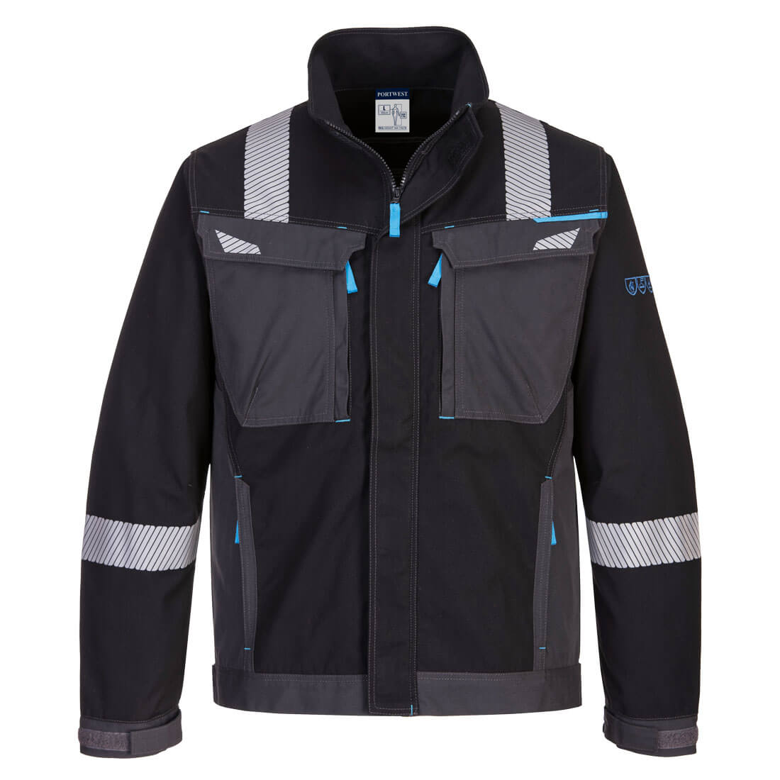 Portwest WX3 FR Arbeitsjacke - schwarz - Front