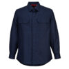 Portwest Bizflame Plus Langarm-Hemd - marine - Front