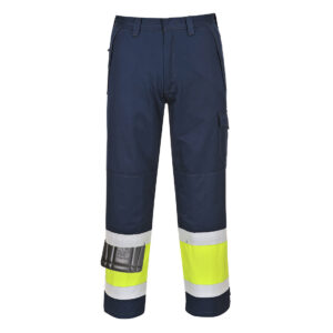 Portwest Modaflame Warnschutz Bundhose - gelb/marine - Front