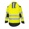 Portwest Modaflame Rain Multinorm Jacke mit Lichtbogen Schutz - gelb/marine - Back