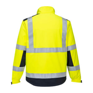 Portwest Modaflame Multinorm Softshelljacke - gelb/marine - Back