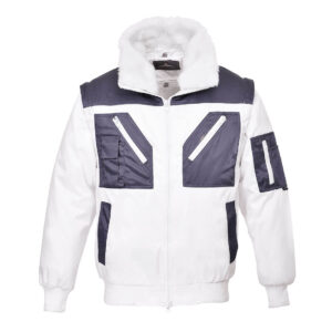 Portwest Zweifarbige Pilotjacke - weiss - Front