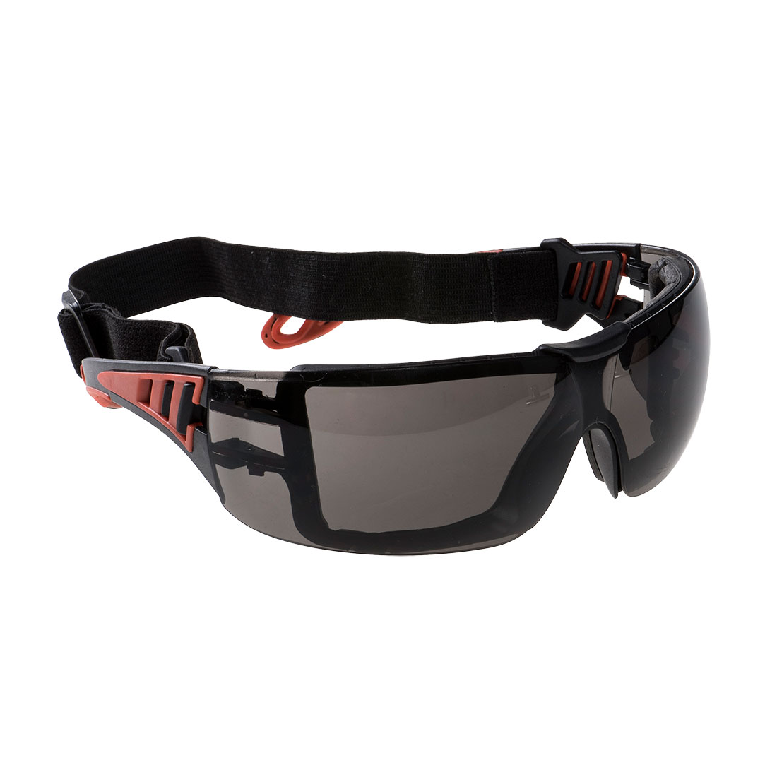 Portwest Tech Look Plus Schutzbrille - rauch - Front