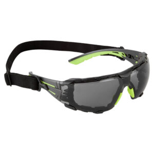 Portwest Schutzbrille mit Band - rauch - Front