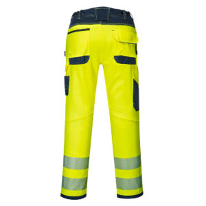 Portwest Hi-Vis Warnschutz-Arbeitsbundhose - gelb/marine - Back