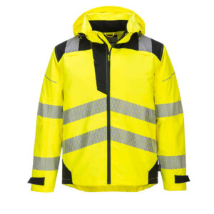 Portwest Warnschutz Regenjacke Extreme - gelb/schwarz - Front