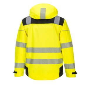 Portwest Warnschutz Regenjacke Extreme - gelb/schwarz - Back