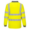 Portwest Langarm Warnschutz Poloshirt - gelb - Back