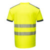 Portwest Warnschutz Cotton Comfort T-Shirt - gelb/marine - Back