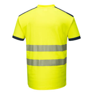 Portwest Warnschutz Cotton Comfort T-Shirt - gelb/marine - Back