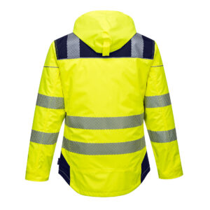 Portwest Warnschutz-Regenjacke - gelb/marine - Back