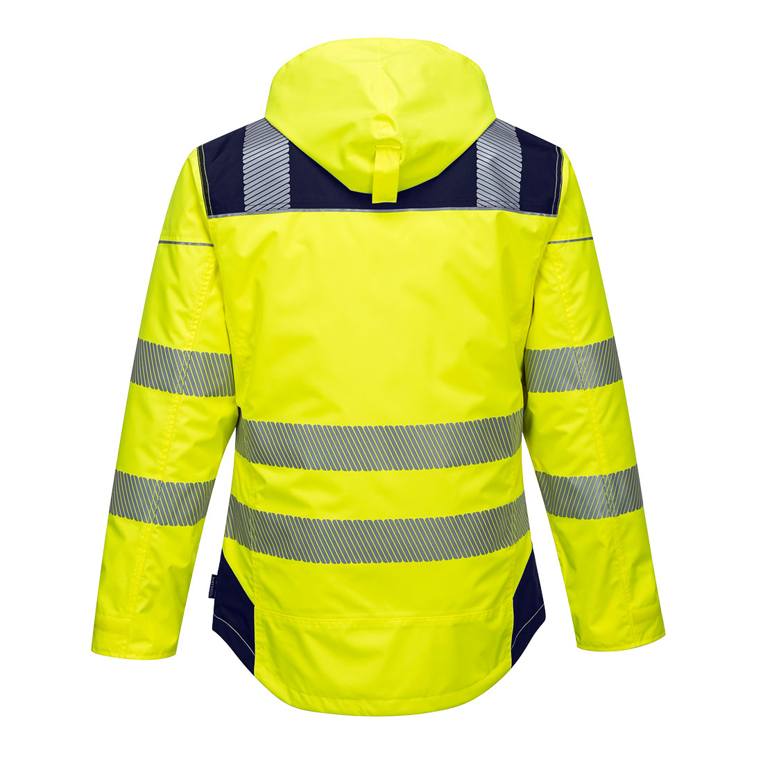 Portwest Warnschutz-Regenjacke - gelb/marine - Back