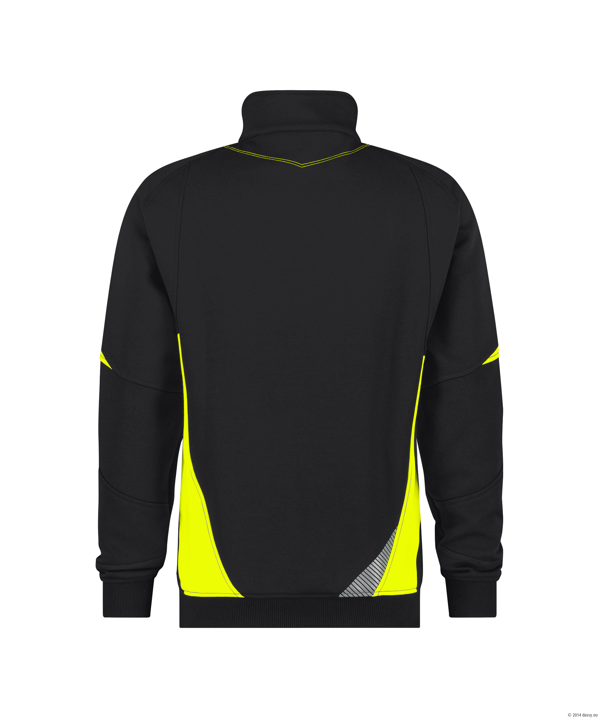 Dassy Aratu Sweatshirt - color_back-aratu-logix-zwart-fluo-geel