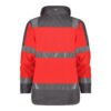 Dassy Atlantis Warnschutz Regenparka - color_back-atlantis-fluorood-cementgrijs