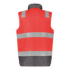 Dassy Bilbao Warnschutz-Weste - color_back-bilbao-fluorood-cementgrijs