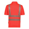 Dassy Brandon Warnschutz UV-Poloshirt - 0606-neonrot - Back