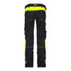 Dassy Canton Damen Stretch-Arbeitshose mit Kniepolstertaschen - color_back-canton-women-logix-zwart-fluo-geel