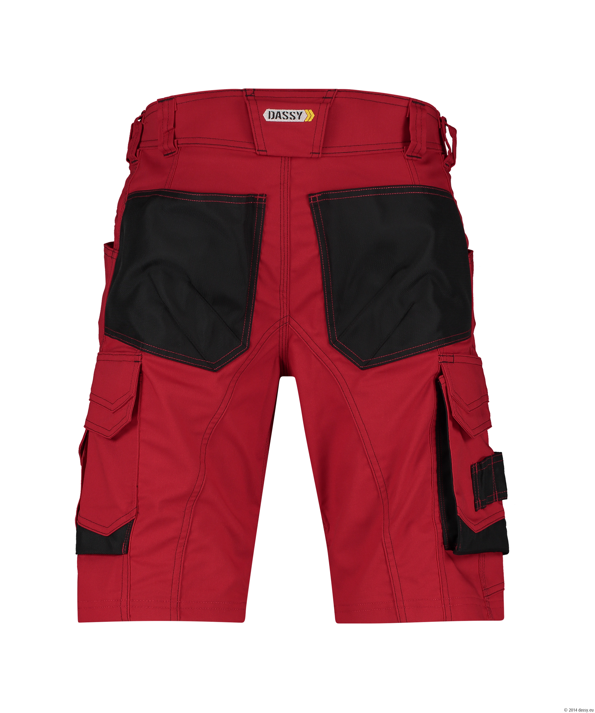 Dassy Cosmic Arbeitsshorts - color_back-cosmic-rood-0683-zwart