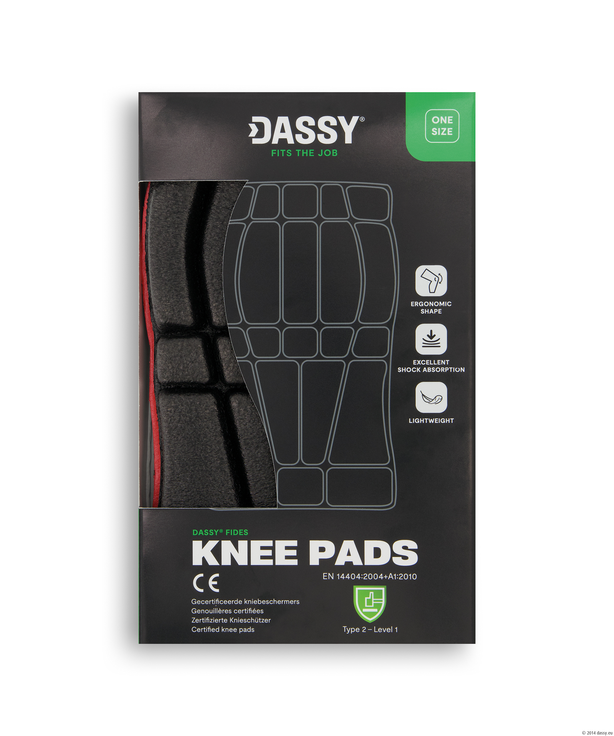 Dassy Fides Knieschützer (TYP2, LEVEL1) - color_back-fides-rood-0683-zwart