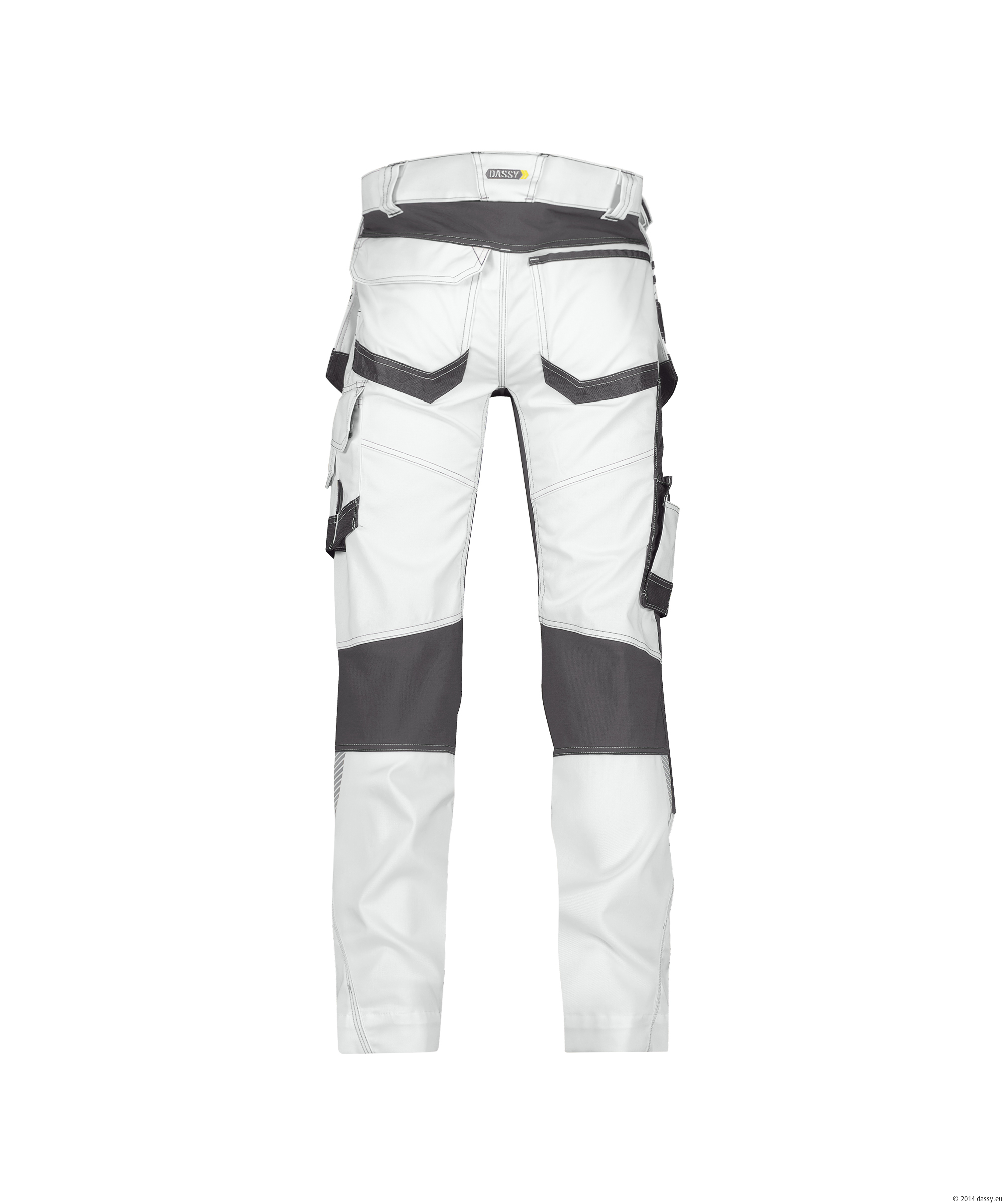 Dassy Flux Stretch-Malerhose - color_back-flux-painters-wit-antraciet-grijs