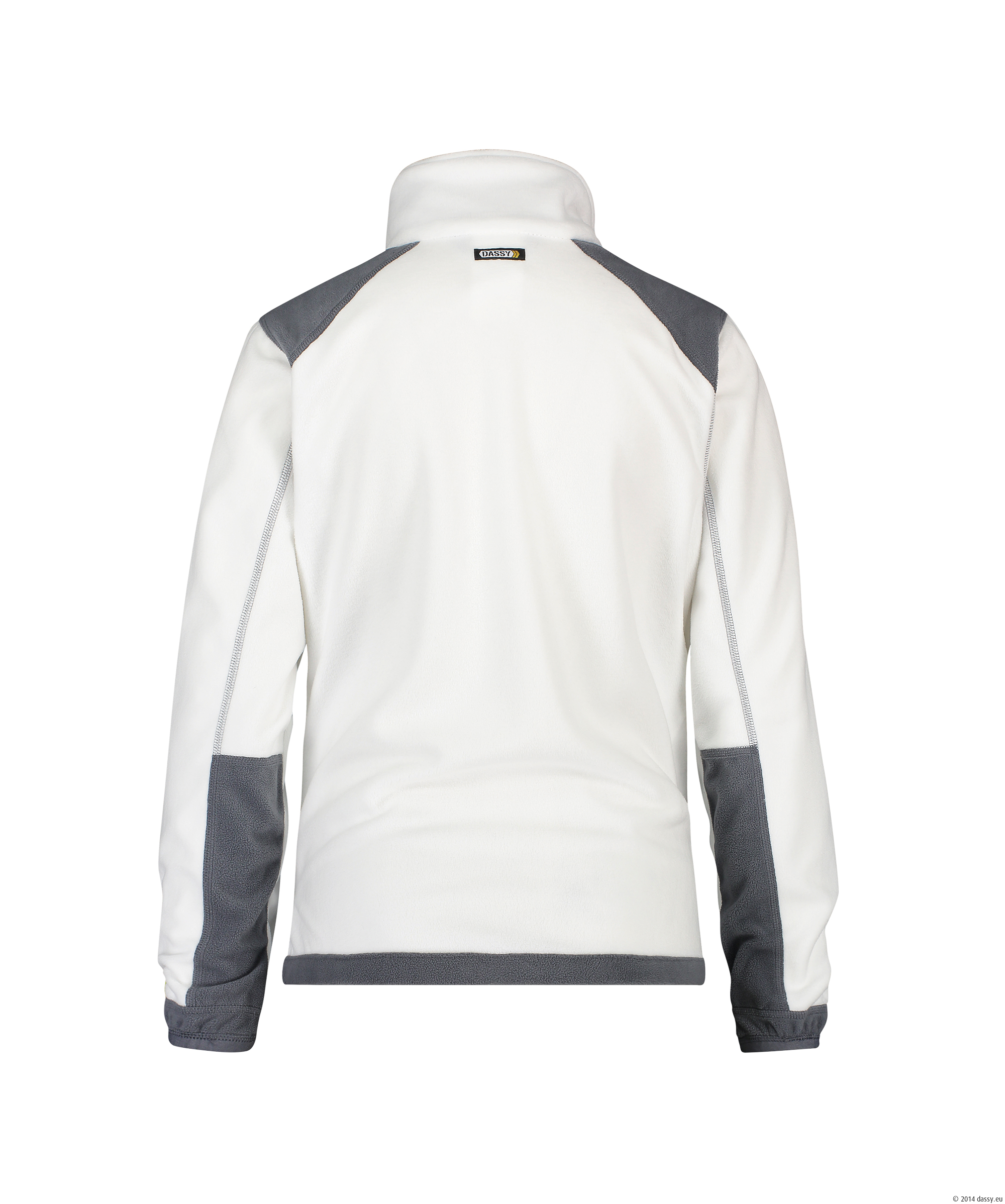 Dassy Kazan Damen Fleecejacke - color_back-kazanw-wit-cementgrijs