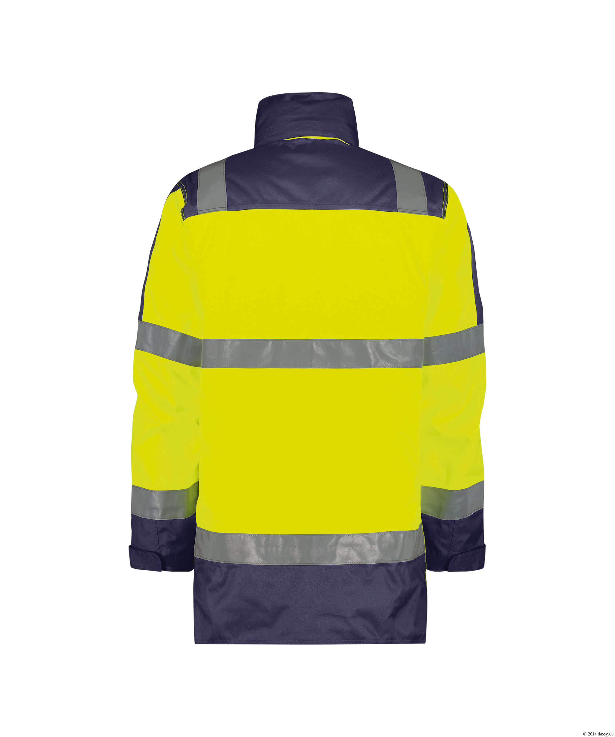Dassy Limasol Warnschutz Parka - color_back-limasol-fluogeel-marine