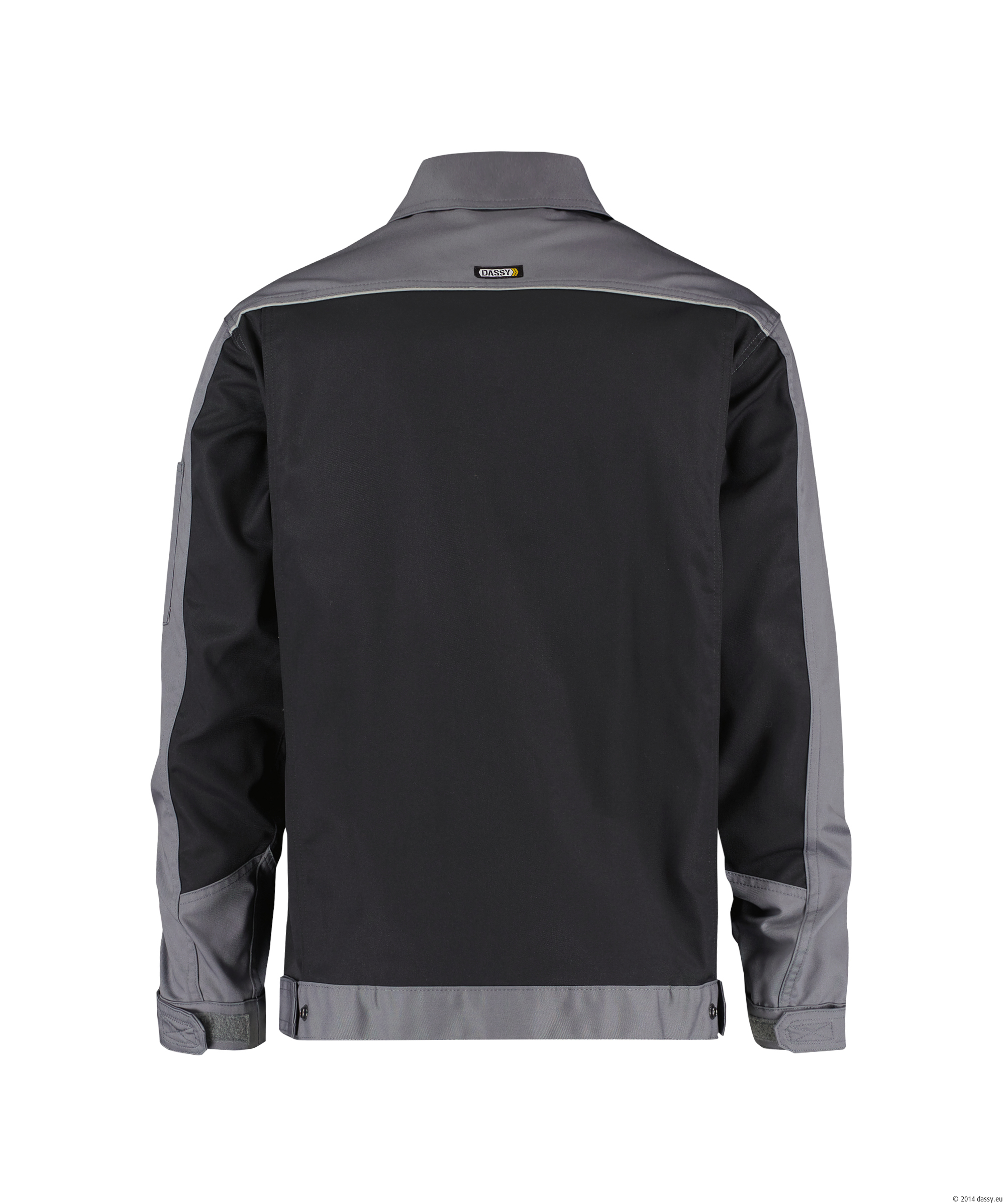 Dassy Lugano Arbetsjacke - color_back-lugano-zwart-cementgrijs