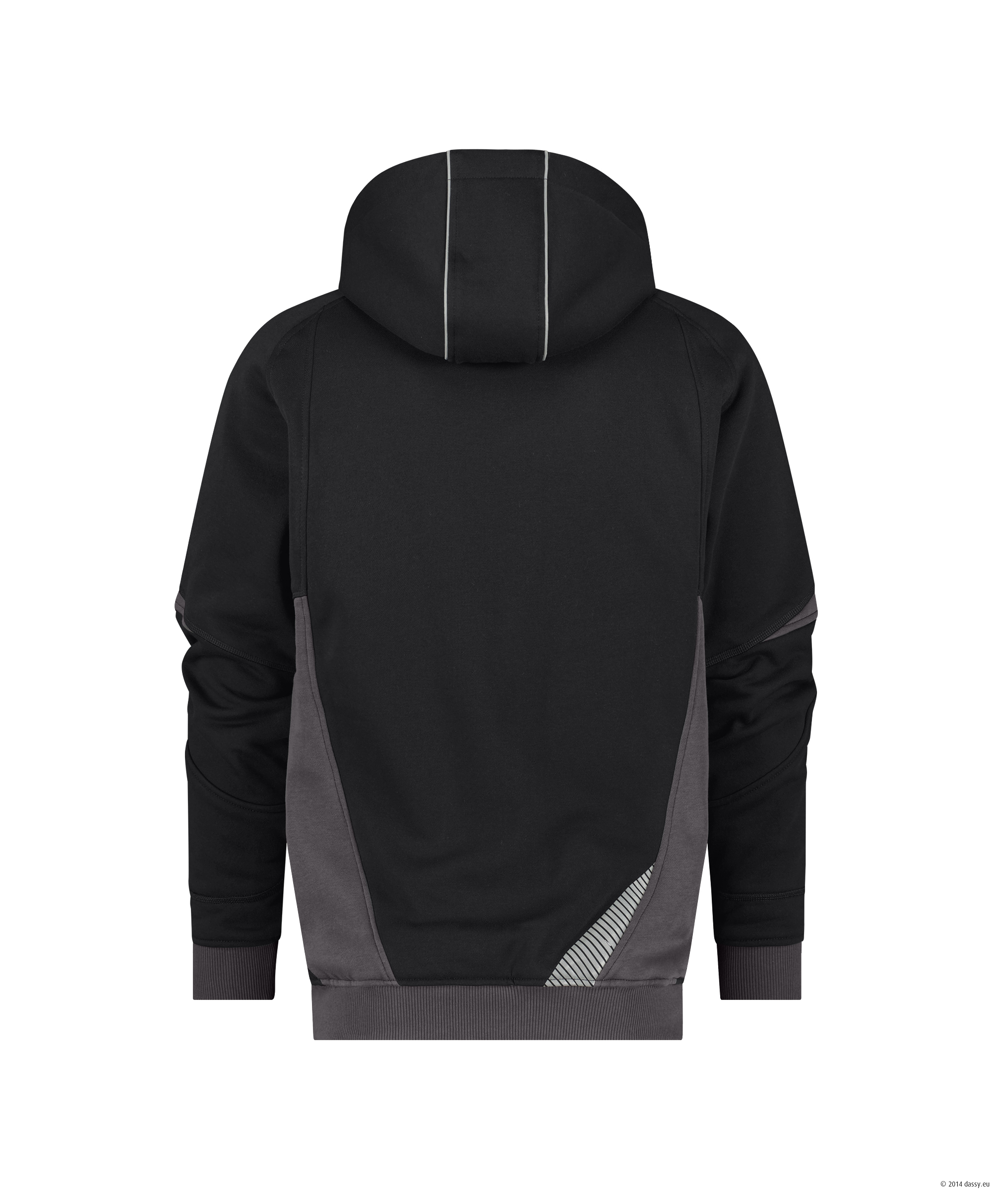 Dassy Lunax Kapuzensweatshirt - color_back-lunax-zwart-antracietgrijs