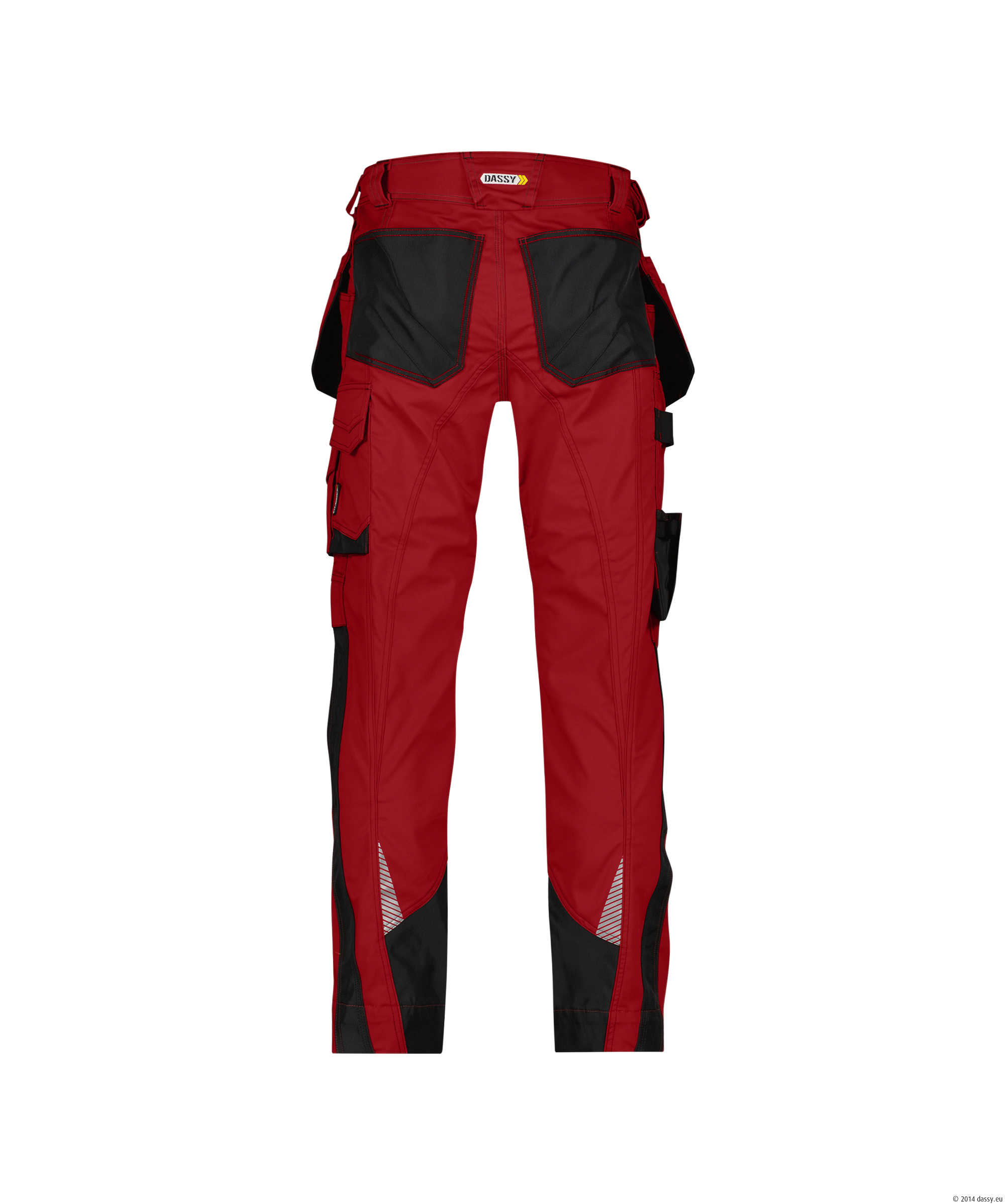 Dassy Magnetic Arbeitshose - 6674 rot-schwarz - Back