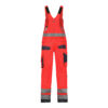 Dassy Malmedy Warnschutz-Latzhose Stmm - color_back-malmedy-fluorood-cementgrijs
