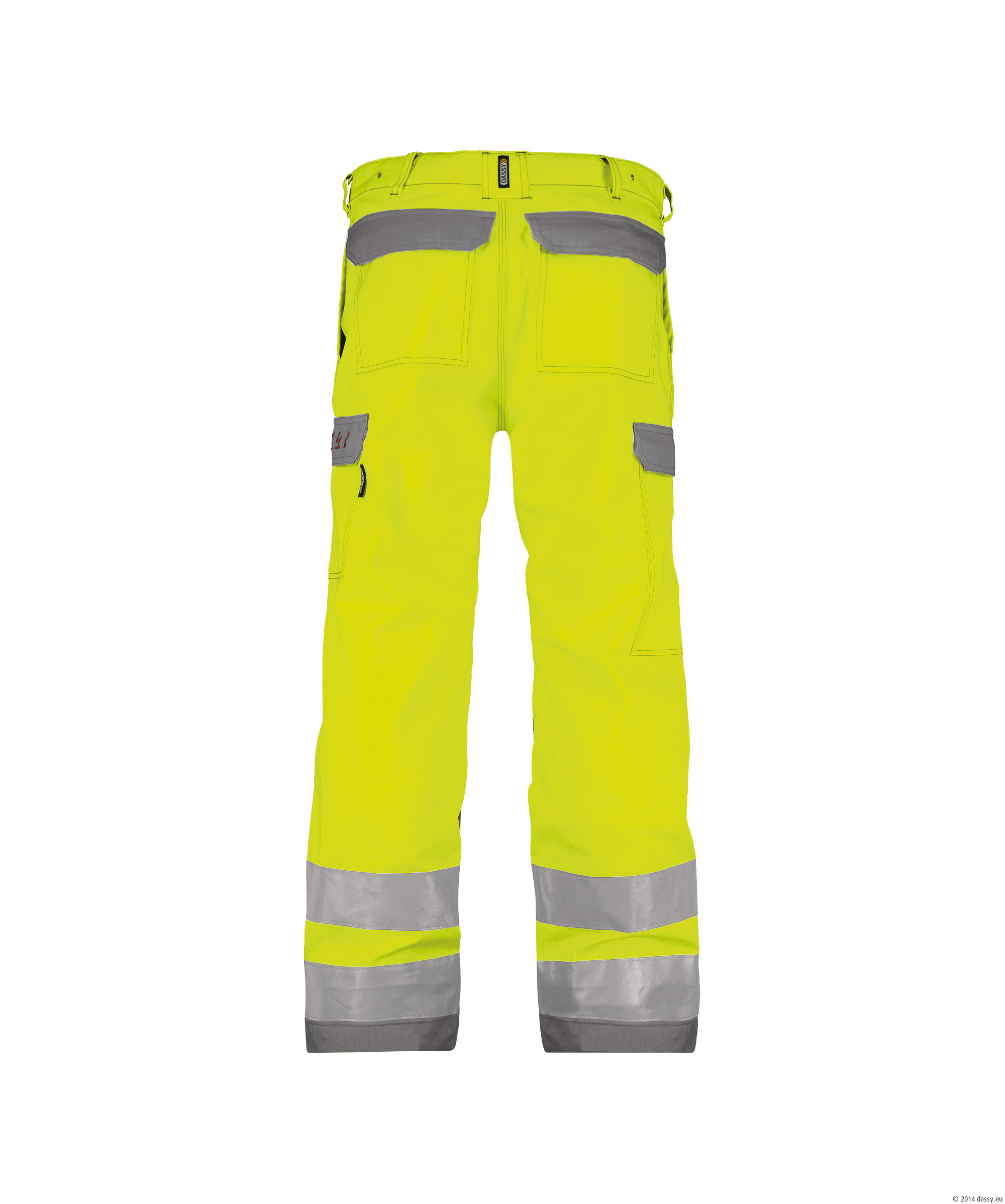 Dassy Manchester Multinorm Warnschutzhose - color_back-manchester-fluogeel-grafietgrijs