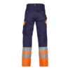 Dassy Omaha Warnschutzhose - 6861-dunkelblau-neonorange - Model front