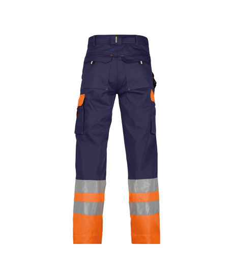 Dassy Omaha Warnschutzhose - 6861-dunkelblau-neonorange - Model front