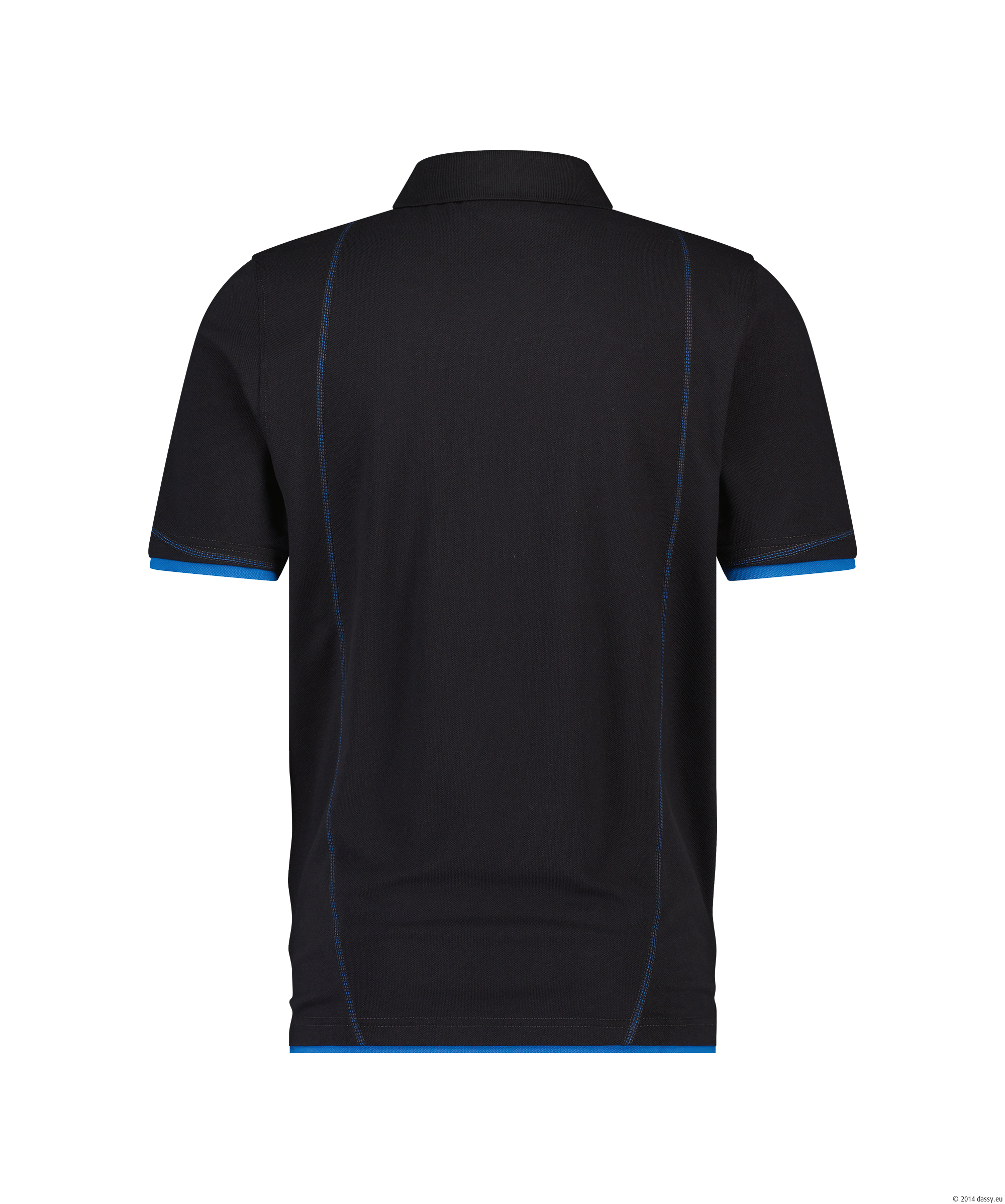 Dassy Orbital Poloshirt - 6780-schwarz-azurblau - Back
