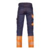 Dassy Princeton Stretch-Warnschutzhose - 6861-dunkelblau-neonorange - Back