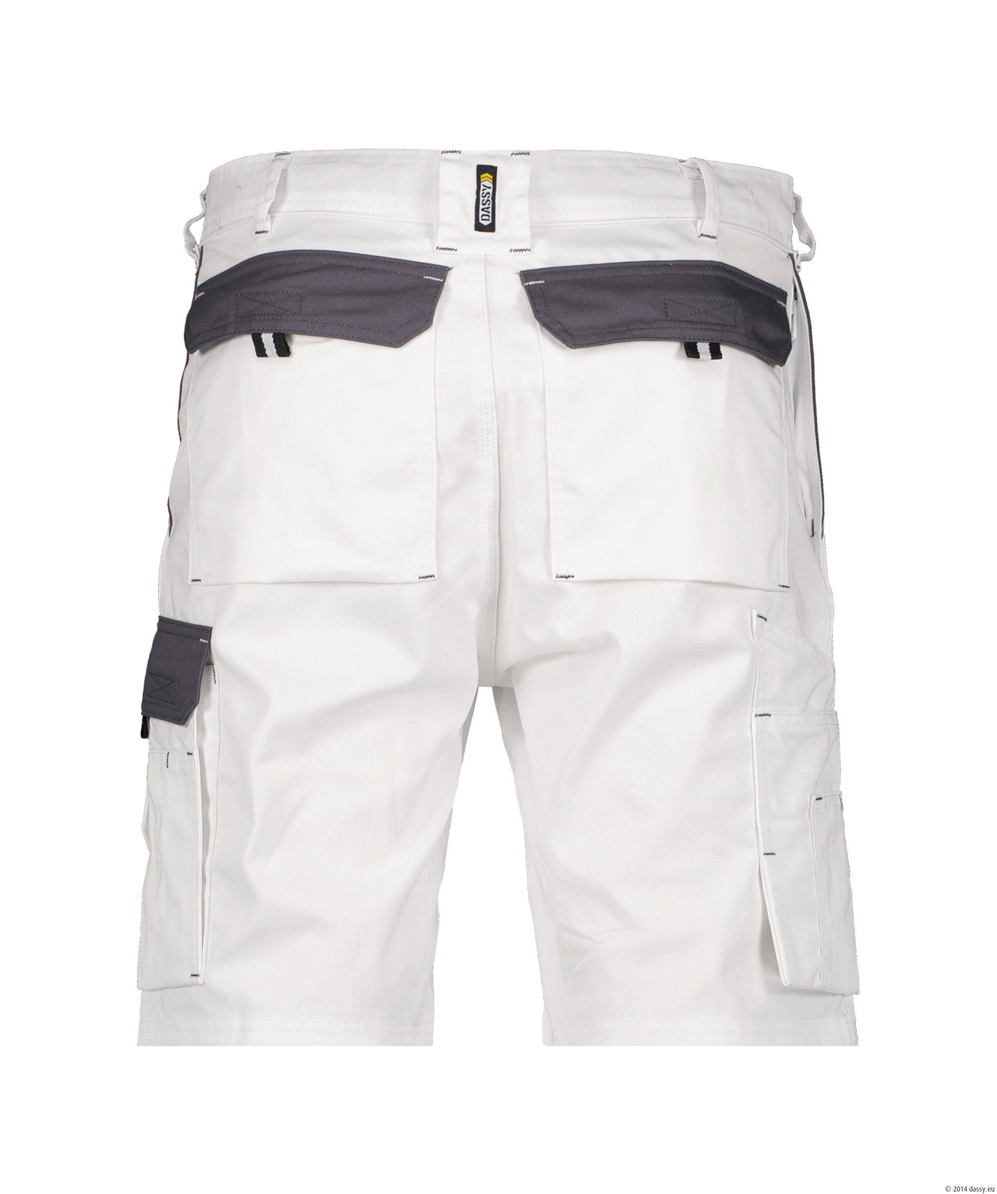 Dassy Roma Arbeitsshorts - 6141-weiss-zementgrau - Back