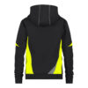 Dassy Santos Damen Kapuzensweatshirt - color_back-santos-women-logix-zwart-fluo-geel