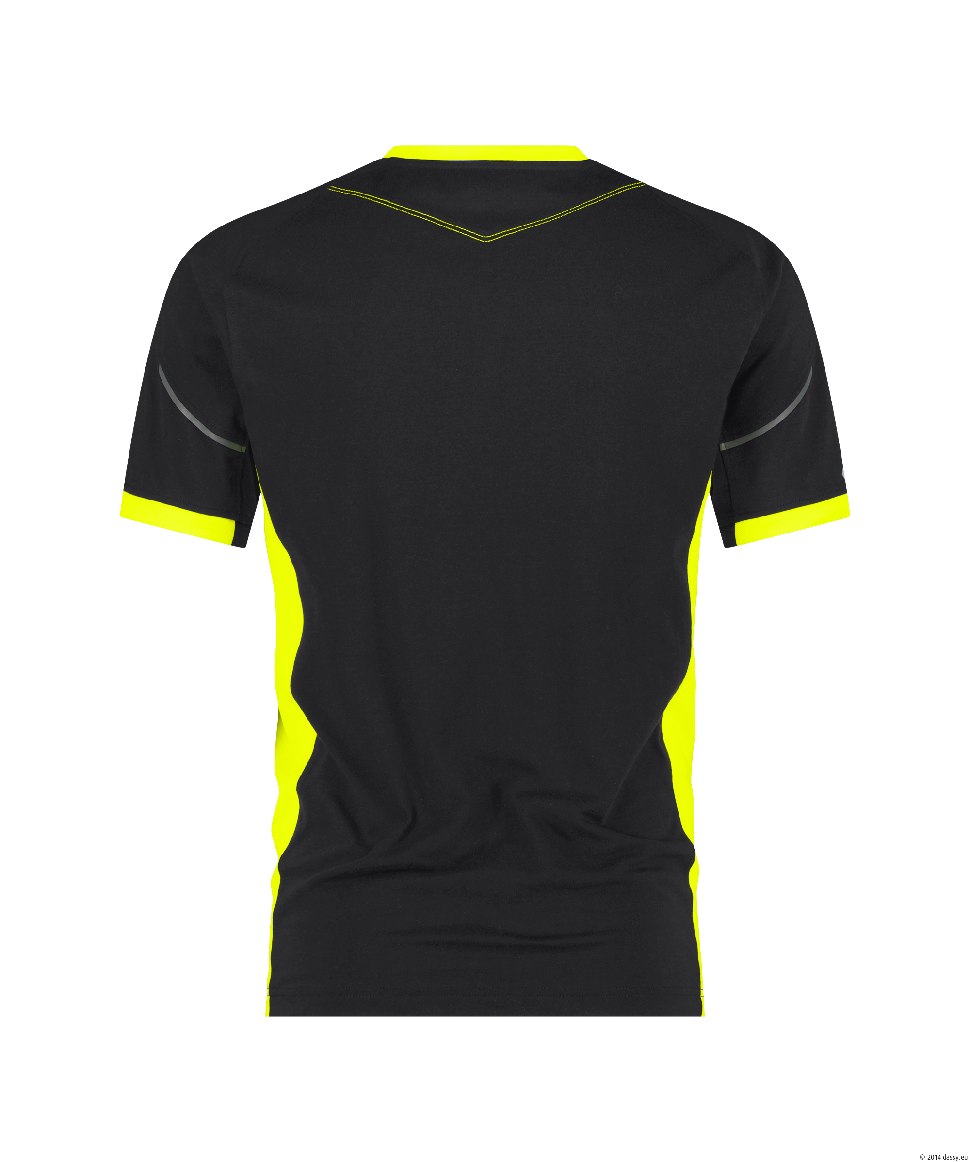 Dassy Tampico T-Shirt - color_back-tampico-logix-zwart-fluo-geel