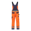DASSY® Toulouse WARNSCHUTZ LATZHOSE MIT KNIEPOLSTERTASCHEN - 6681-neonorange-dunkelblau - Back