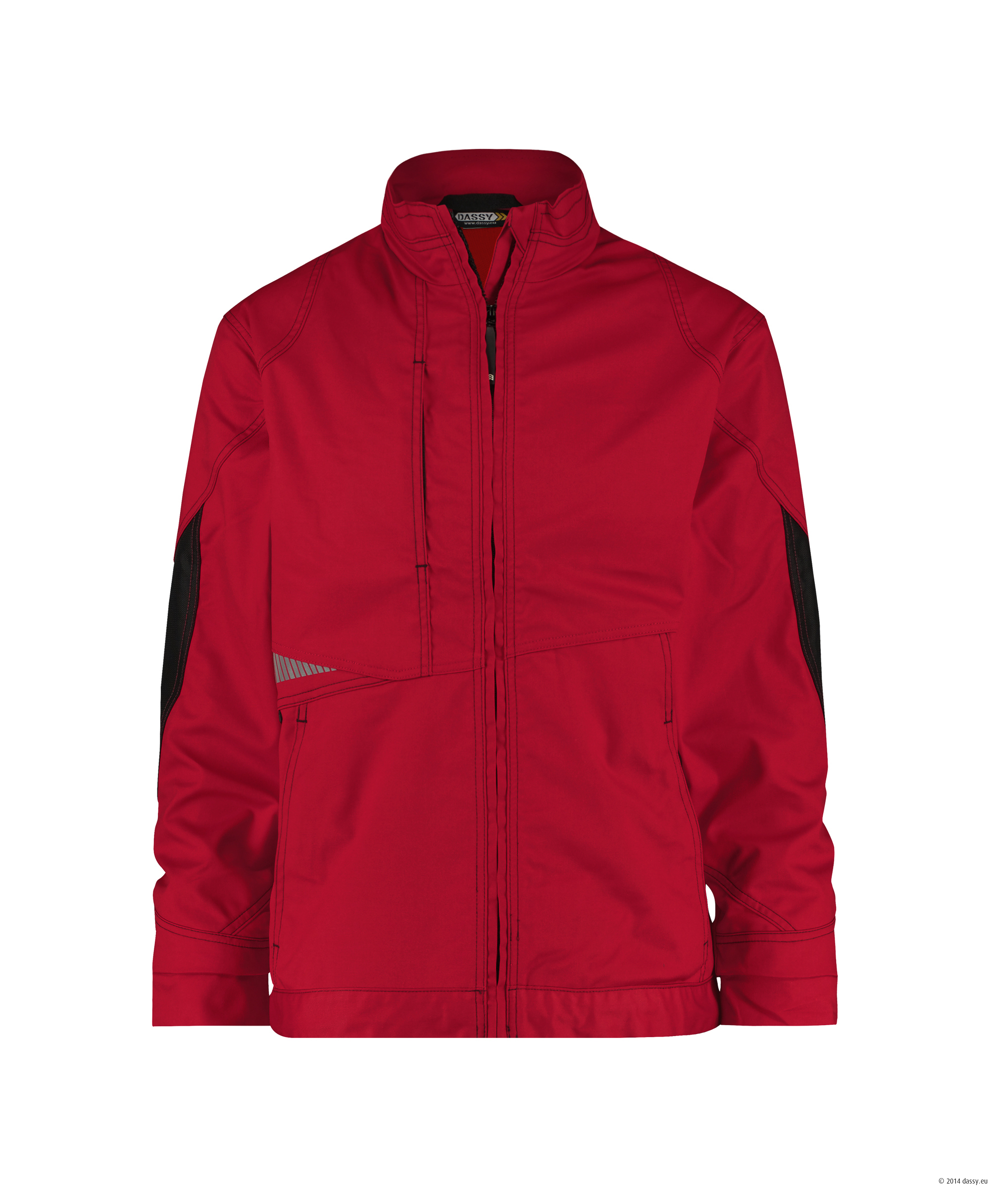 Dassy Atom Arbeitsjacke - 6674 rot-schwarz - Back