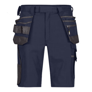 Dassy Aurax Stretch-Arbeitsshorts mit Holstertaschen - color_front-aurax-nachtblauw-antracietgrijs