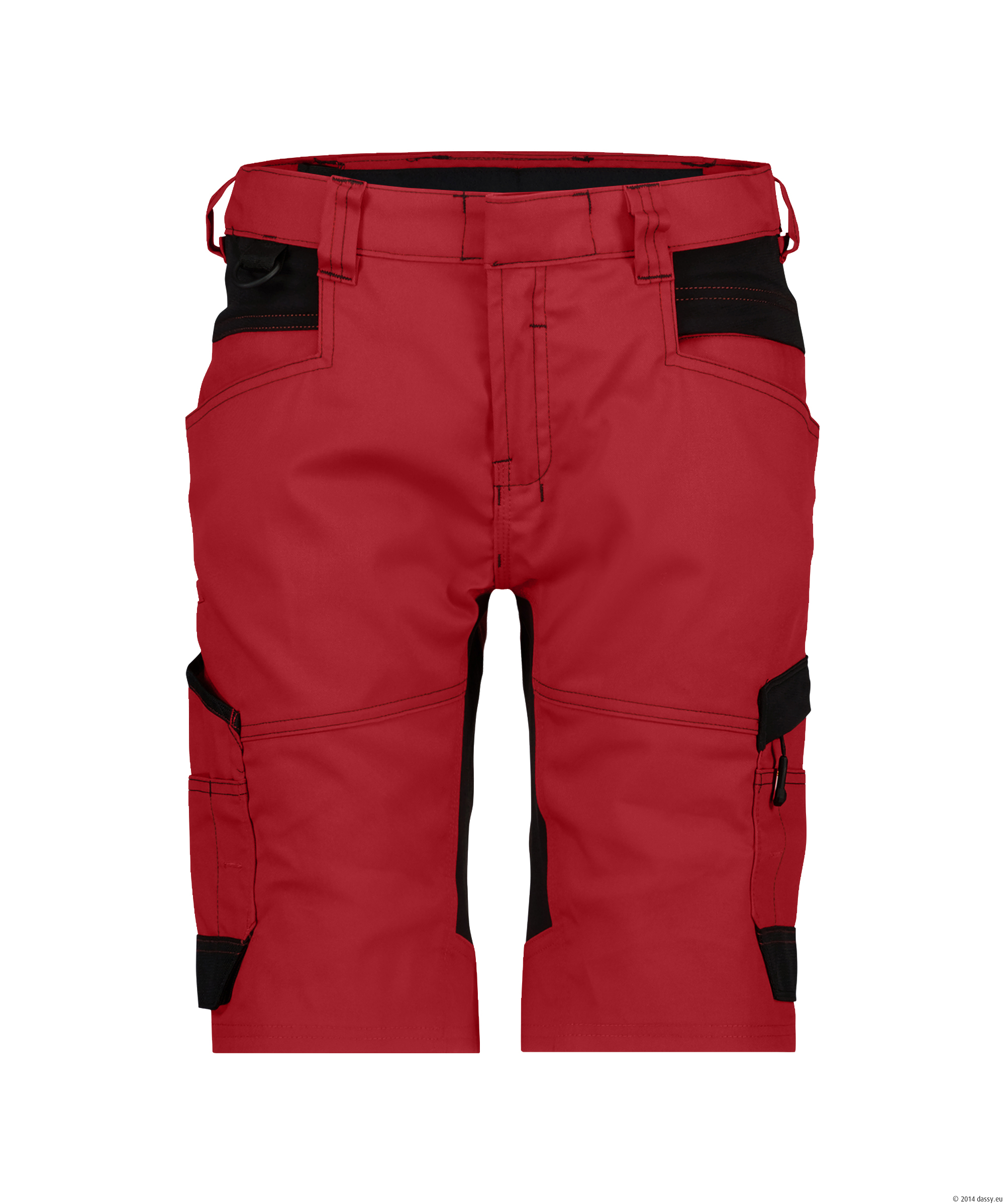 Dassy Axis Damen Stretch-Arbeitsshorts Stmm - color_front-axisw-rood-0683-zwart