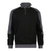 Dassy Basiel Sweatshirt Zweifarbig - color_front-basiel-zwart-cementgrijs