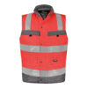 Dassy Bilbao Warnschutz-Weste - color_front-bilbao-fluorood-cementgrijs