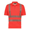 Dassy Brandon Warnschutz UV-Poloshirt - 0606-neonrot - Back