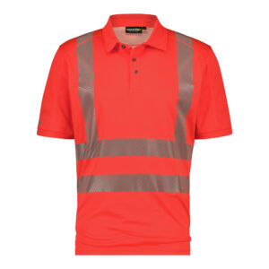 Dassy Brandon Warnschutz UV-Poloshirt - 0606-neonrot - Back