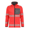 Dassy Camden Warnschutz Midlayer-Jacke - color_front-camden-fluorood-cementgrijs