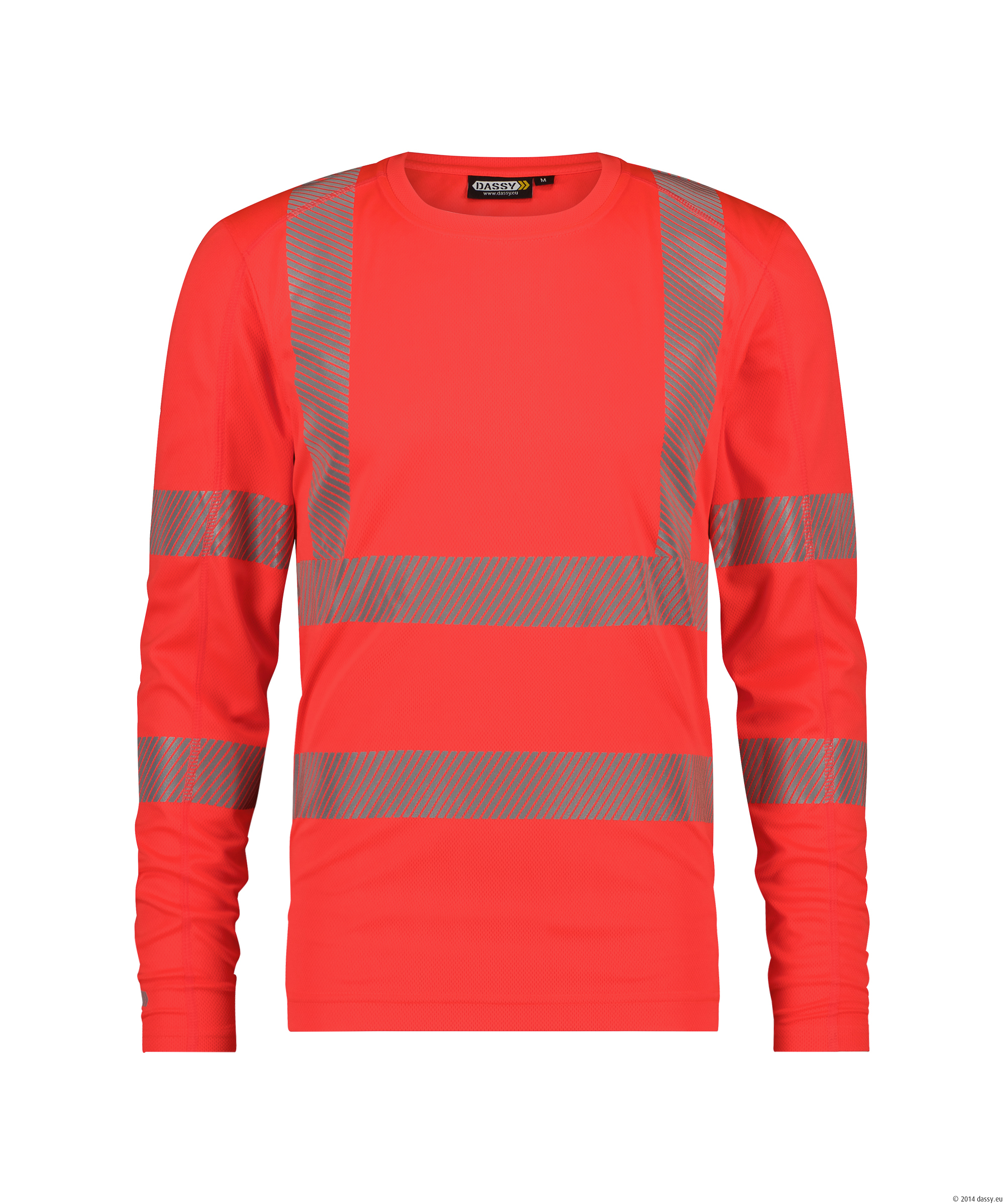 Dassy Carterville Warnschutz Langarm UV-T-Shirt - color_front-carterville-fluorood