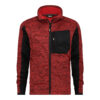 Dassy Convex Midlayer Jacke - 6674 rot-schwarz - Back